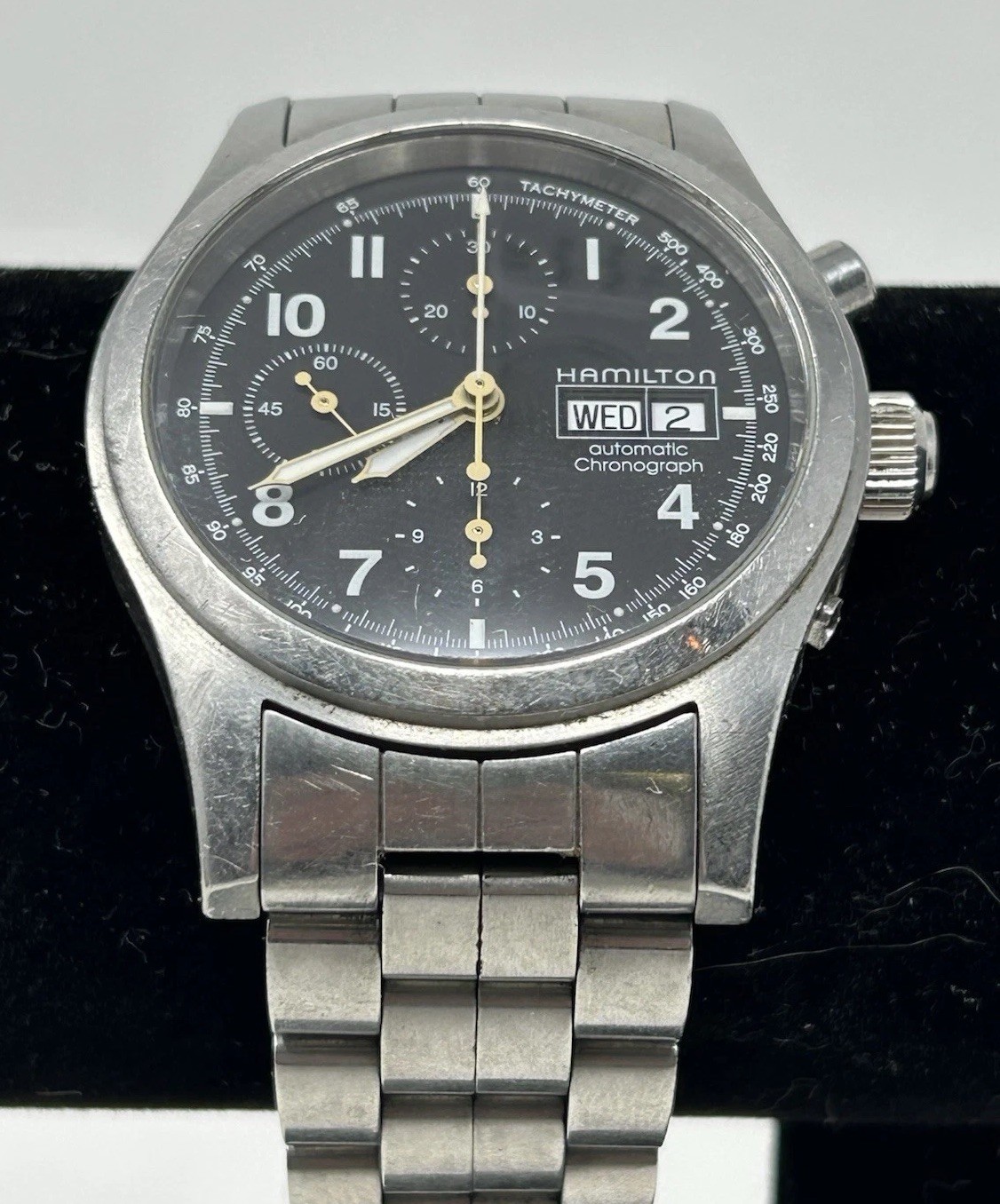 38mm Hamilton Automatic Day-Date Chronograph 25 J… - image 1