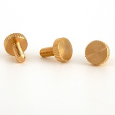 8/32 Lot of 3 Unfinished Brass Thumb Screw 1/4 Inch Long Parts