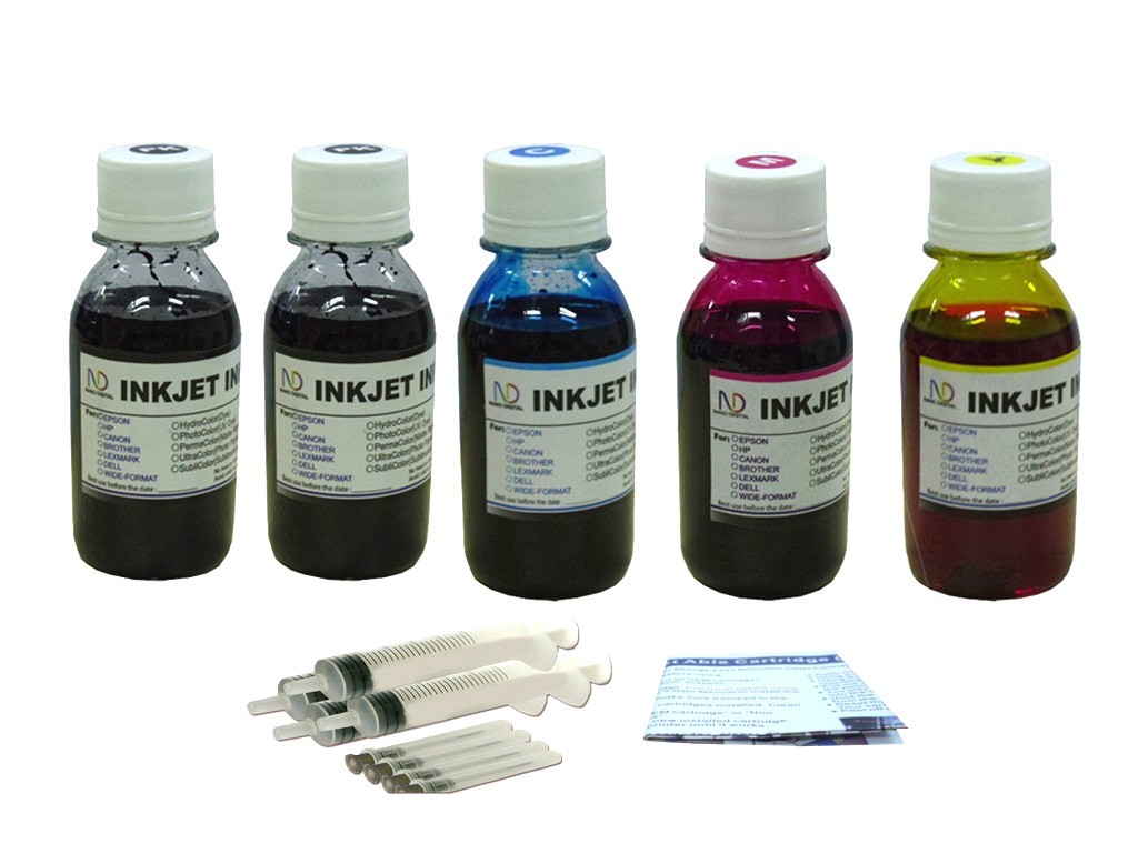 Hp 963 XL Kit Ricarica Inchiostro Grande Per Stampanti HP 564/564XL - Include Nero, Foto Nero, Ciano, Magenta, Giallo - Per OfficeJet 4620, 4622, Ecc. 5 Bottiglie Ricarica Inkjet - Foto 5