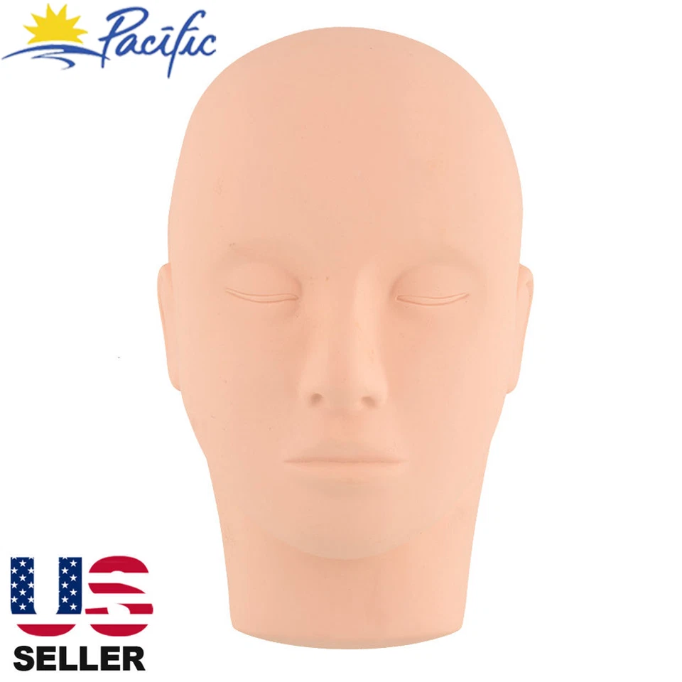 Maniquí de práctica de entrenamiento de goma suave maquillaje de cabeza masaje GRATIS 3 PESTAÑAS Foto 3 de 4