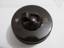 Vintage Ceramic / Bakelite 15 Amp Light Switch .