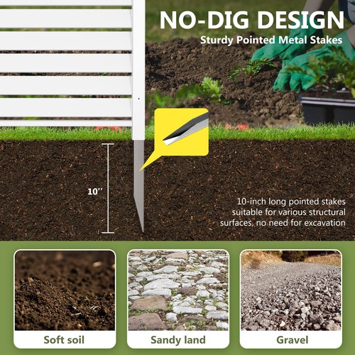 Docred Outdoor Privacy Screen 38" W x 60" H Air Conditioner Fence Single Panels - Picture 6 of 7