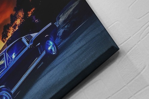 LED Bild leinwandbild LED Bilder Leuchtbild Mustang digital Route 66 / US CAR - Bild 5 von 7