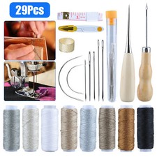 29X Upholstery Sail Carpet Leather Canvas Repair Curved Hand Sewing Needles Kit