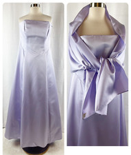 Michaelangelo David’s Bridal Bridesmaid Gown Strapless Dress 14 Ven Style Lilac