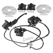 Rear Twin Brake Caliper Rotor 4 Stud Hub For 4 wheel Drive Go Kart ATV Quad Bull