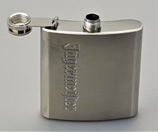 Jägermeister Flachmann Stainless Steel 6oz Schriftzug gestanzt Edelstahl(7051-1)