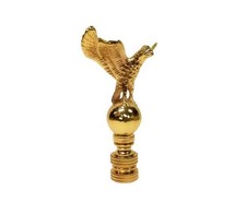 Lamp Finial-EAGLE ON ORB-Polished Brass Finis...