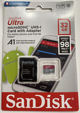 SanDisk Ultra A1 32GB Class 10 SDHC Memory Card - SDSQUAR-032G-GN6MA