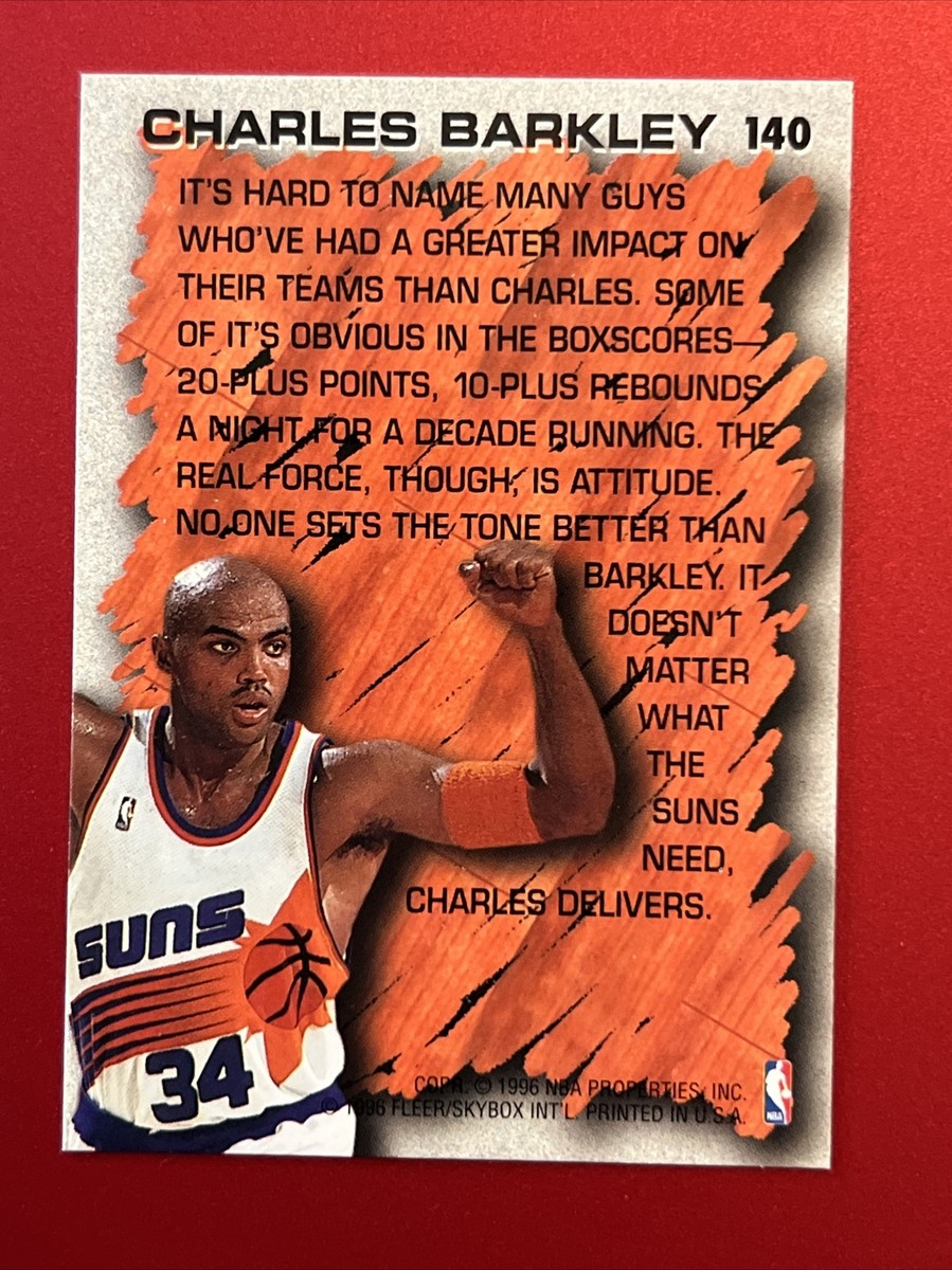 1996 Fleer Charles Barkley #140 Phoenix Suns Basketball Card Free