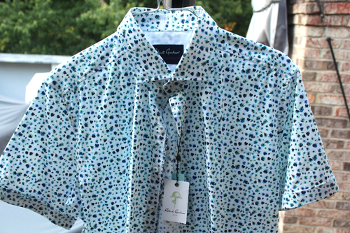 New Robert Graham Short Sleeve Flip Cuff Men's Cotton Shirt XL 2XL XXL NWT Beach - Picture 5 of 7