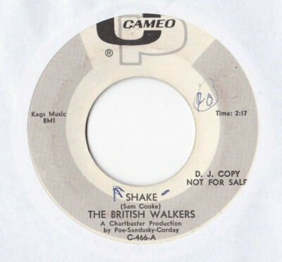 The British Walkers  -Shake / That Was Yesterday- 7'' 45 US Promo, 1967