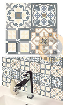 4 X AUFKLEBER STICKER MOSAIK FÜR FLIESEN BAD KÜCHE CR031