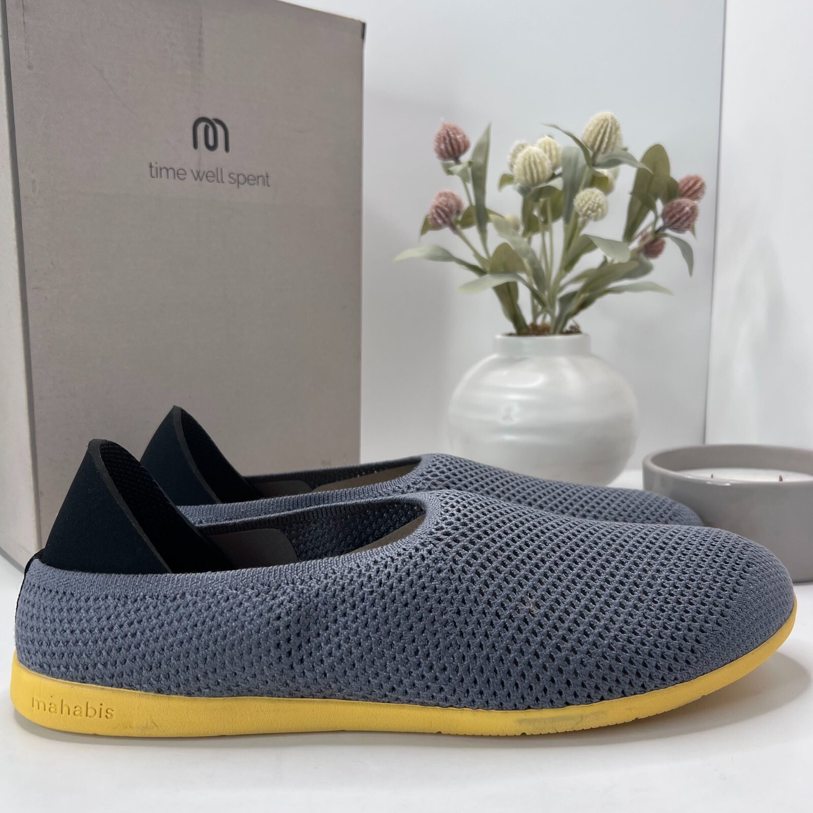 PANTOFOLA D’ORO Mahabis Breathe Ciabatta Slip On Estiva Grigio Giallo Uomo US 12 5 13