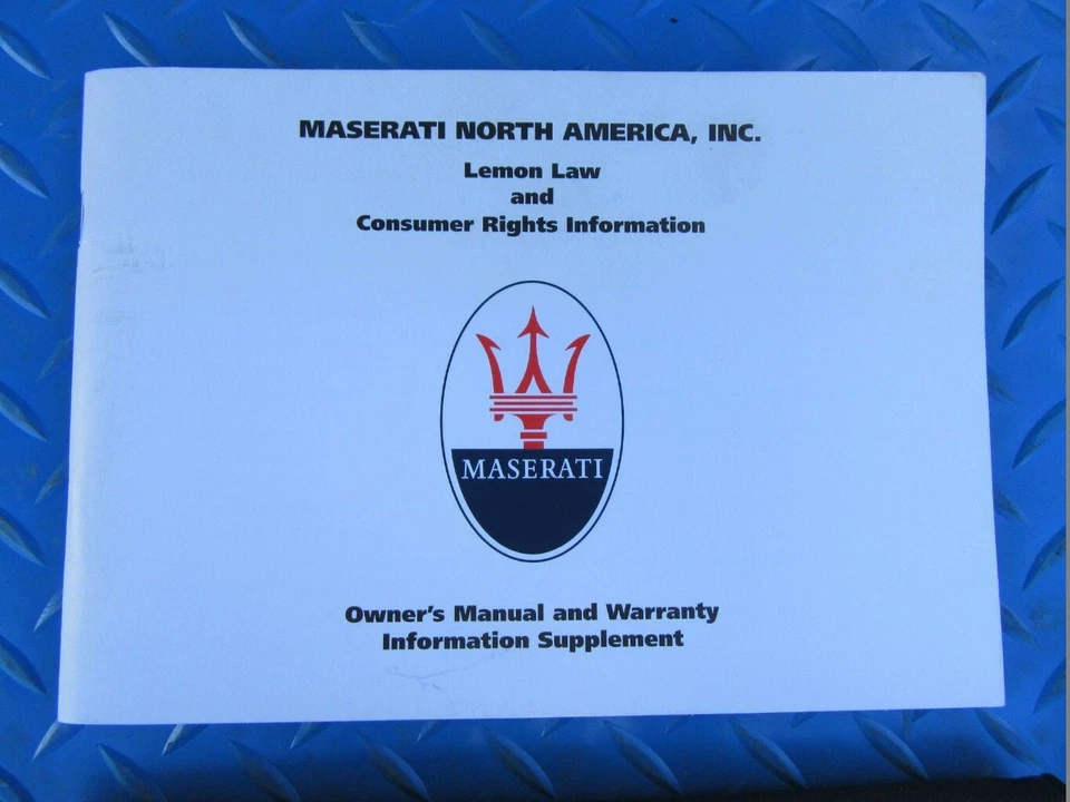 Maserati Ghibli manuales del propietario manuales con bolsa #8030 Foto 2 de 4