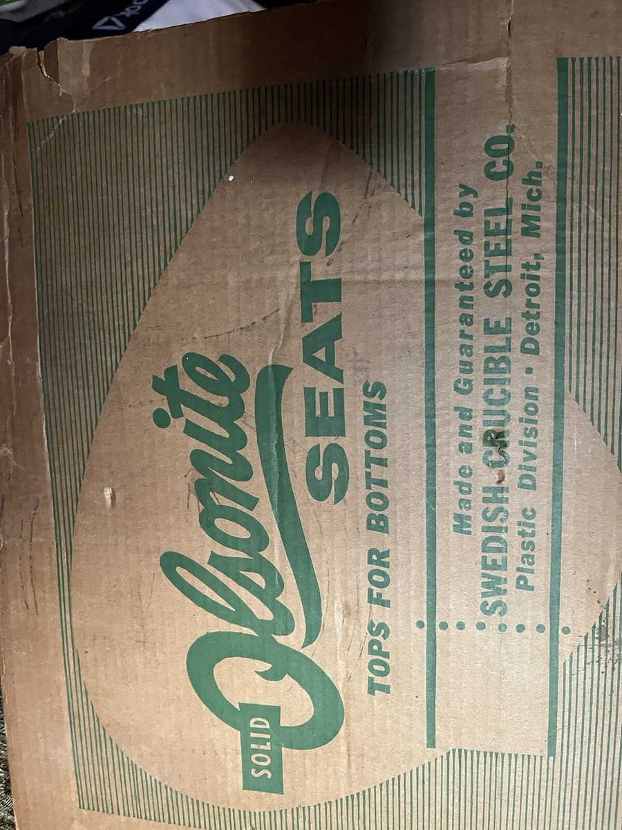 Siège De Toilette Vintage Olsonite En Nacre - Modèle Rare - Neuf Dans Son Emballage D'origine