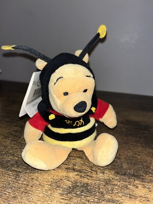 Disney Winnie The Pooh Bumble Bee 8'' Bean Bag Vintage 2000 w/tags