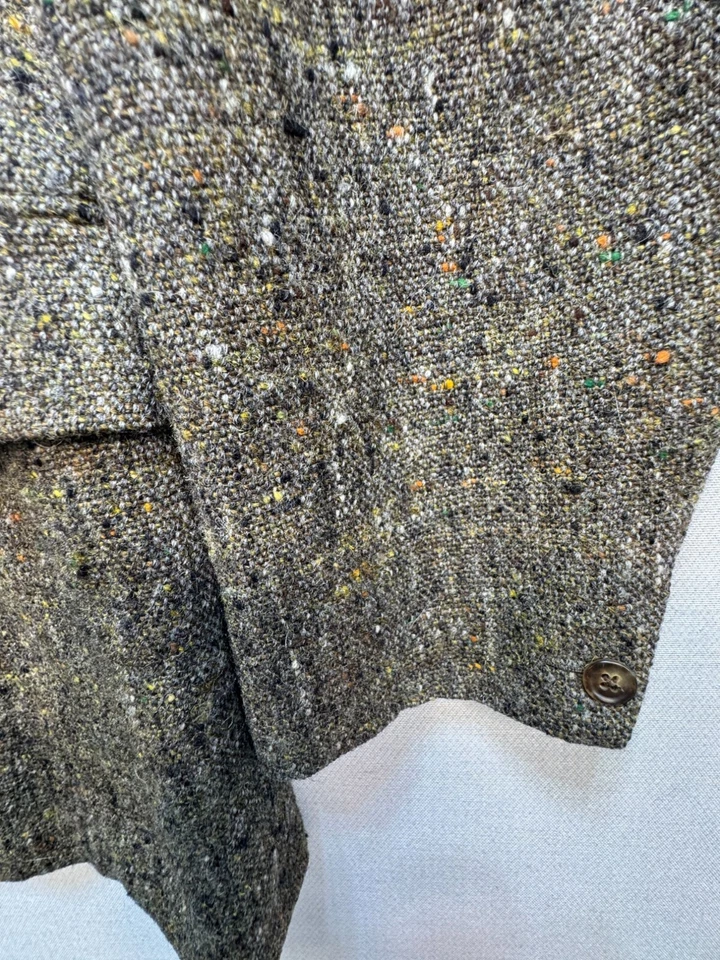 Vintage Daks Mens Three-Button Tweed Blazer Suit Jacket 40R Gray Brown Green - Image 2 of 4