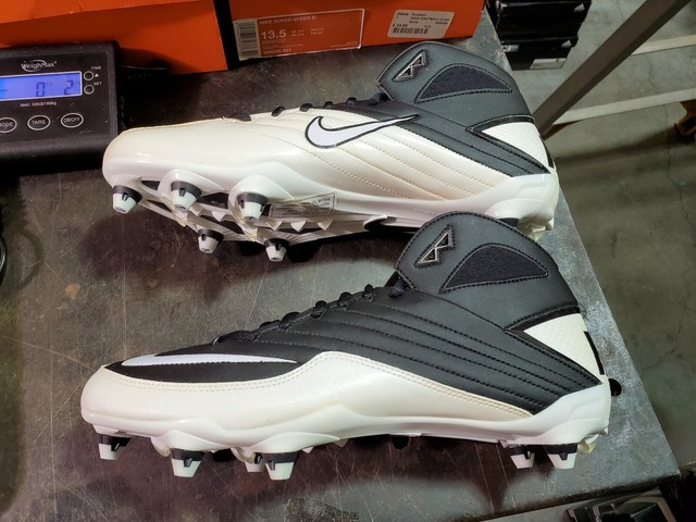 Nike Super Speed D 3/4 Football Cleats New Black/White Mens Size 14.5 | eBay