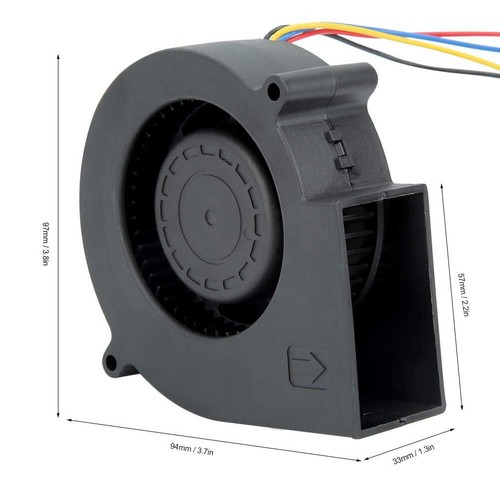 Ventilateur radial 12V DC sans brosse ventilateur à double roulement à billes... - Photo 2/9