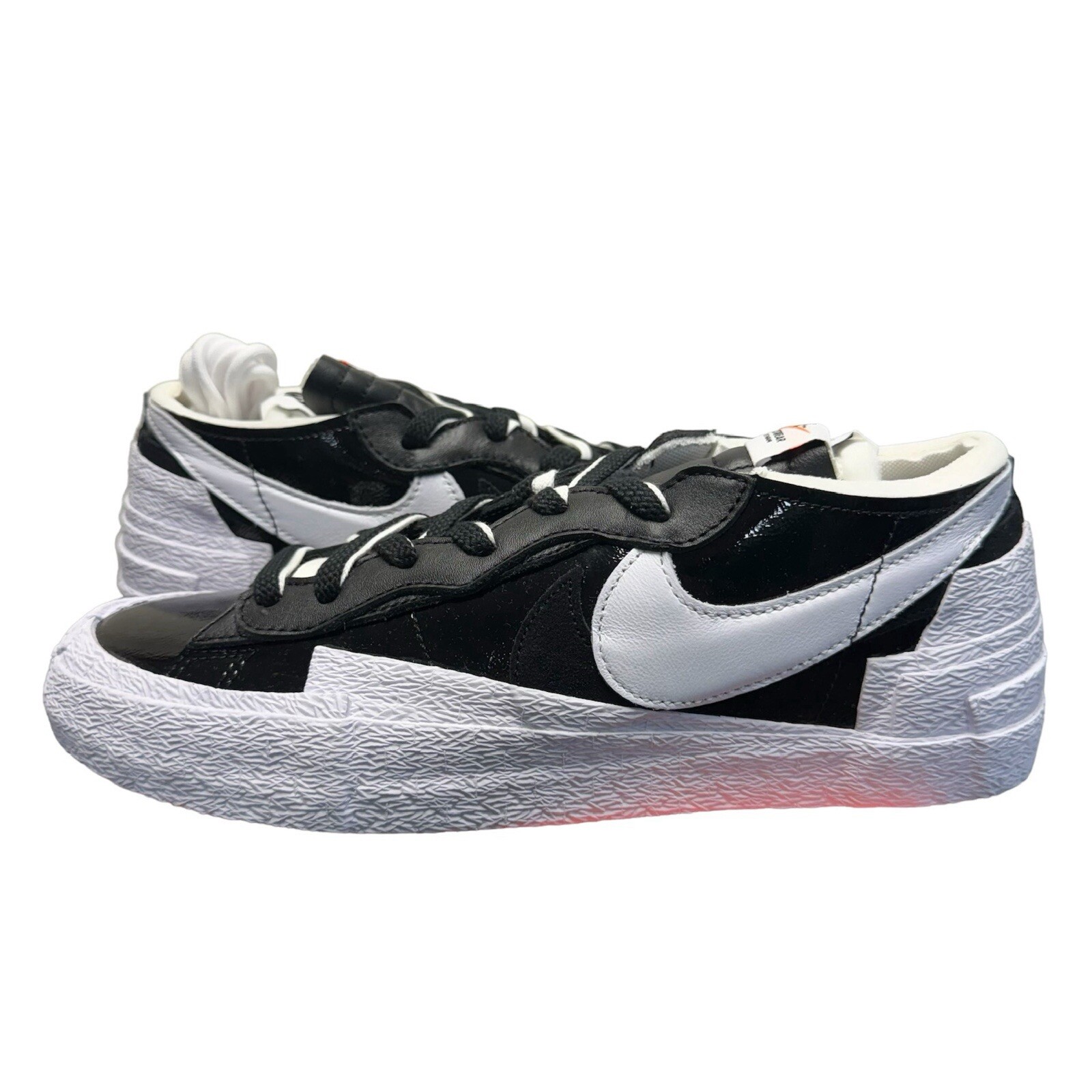 SACAI X NIKE Scarpe da skate Nike Sacai x Blazer nere basse da uomo taglia 9 5 nuove con scatola vulcanizzate SB professionali