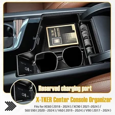 For Volvo XC60 S60 V60 V90 Accessories Central Console Armrest Storage Box Tray