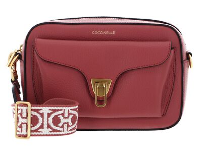 COCCINELLE Beat Soft Ribb Crossbody Bag Grained Leather Umhängetasche Tasche Neu