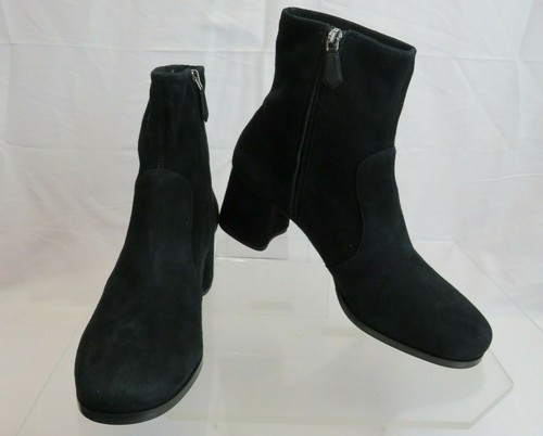 prada black suede boots
