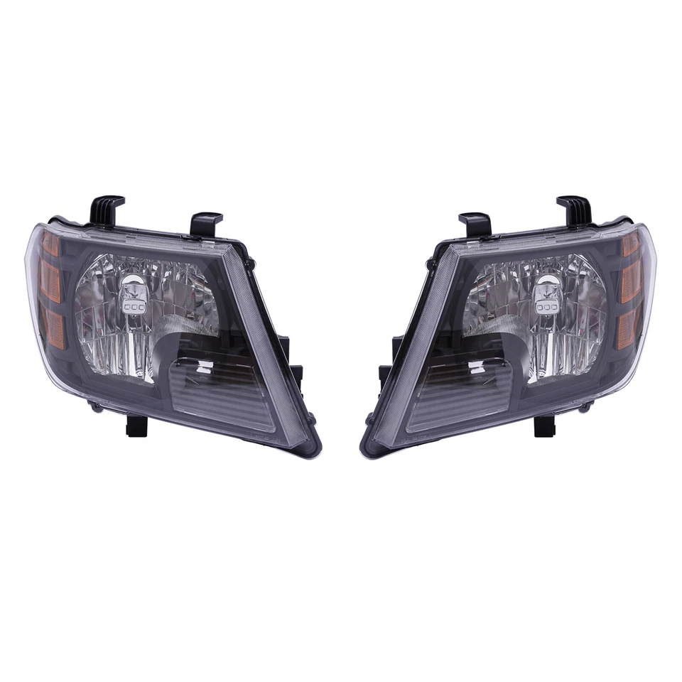 For Nissan Frontier 2009-2020 Headlights Driver & Passenger Side Pair Headlamps Foto 3 de 4