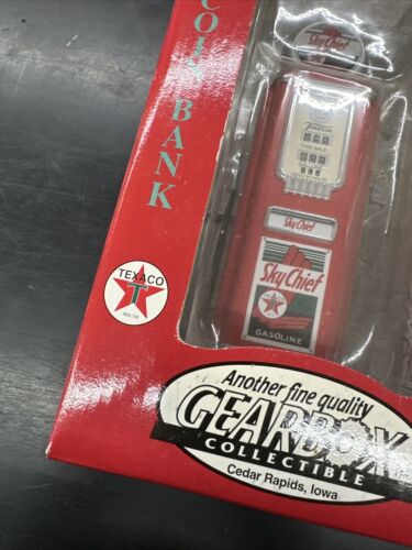 CAJA DE CAMBIOS 66002 TOKHEIM BOMBA DE GAS RÉPLICA TEXACO SKY CHIEF EDICIÓN LIMITADA BANCO DE MONEDAS - Imagen 2 de 12