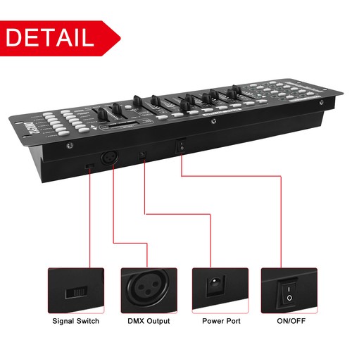 384 Kanäle DMX-512 Controller-Konsole für DJ Disco Bar Party mit Bühnenlichtlase - Afbeelding 22 van 27