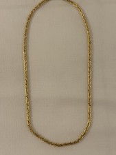 22” Gold Twisted Shimmer Necklace Marked 750 Italy (Please Read Description)