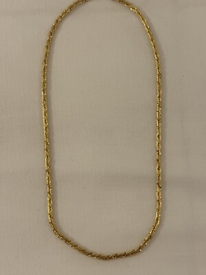19 3/4'' Gold Twisted Shimmer Halskette gemarkt 750 Italien (Bitte Beschreibung lesen)