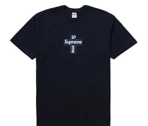 T shirt logo Supreme Cross Box couleur noire taille M FW20 plus autocollants supreme gratuits