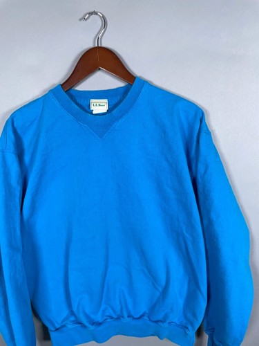 VTG L.L. Bean French Terry Sweatshirt Adult Medium / Large Blue USA Made 80s - Picture 11 of 12