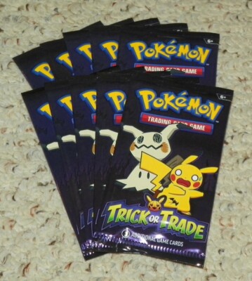 Pokemon 2023 - Halloween Trick or Trade BOOster Packs (3 cards / Pack) -  X10 | eBay