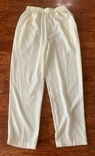 Vintage Ivory Briggs Petite Pull On Elastic Pants Made in USA Womens Size 8P