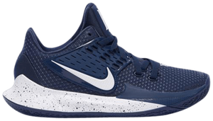 navy blue and white basketball shoes