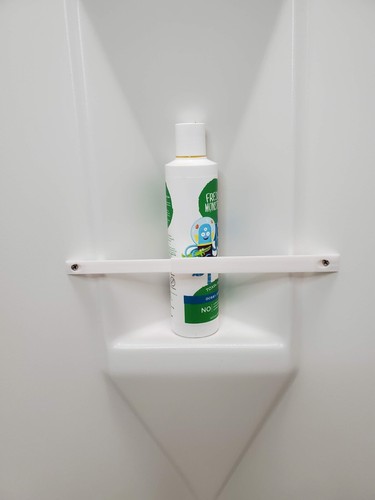 RV Camper Travel Trailer Accessory Bathroom Screw In Shower Shelf Storage Bar - Foto 2 di 10