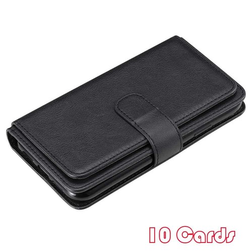 10 Card Holder Wallet Leather Case Cover For iPhone 11 Pro Max XS XR 6s 7 8 SE 2 - Picture 13 of 43