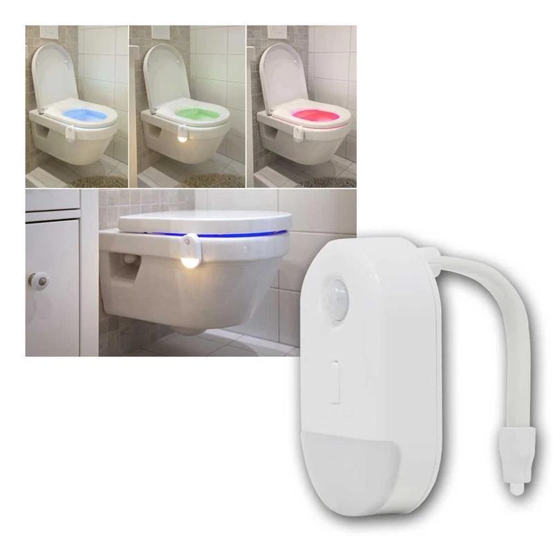 Luz de Inodoro con Detector de Movimiento, LED Luz Nocturna Iluminación de Inodoro Luz Sensor