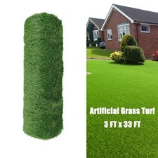 3ft x 33ft Artificial Grass Mat Synthetic Turf Landscape Fake Lawn Pet Dog Garde