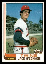 1982 Topps Jack O'Connor #353 Minnesota Twins
