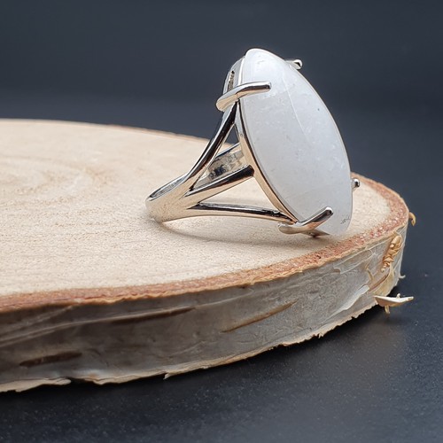 Chakra Ring Natural Gemstone Boho Crystal Eye Cocktail Adjustable Silver Plated - Picture 97 of 157