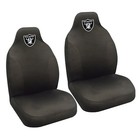 Nfl Oakland Raiders Car Truck 2 Front Seat Covers Set - Official Licensed