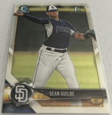 2018 Bowman Chrome Draft Baseball Sean Guilbe San Diego Padres 1st Bowman BDC144