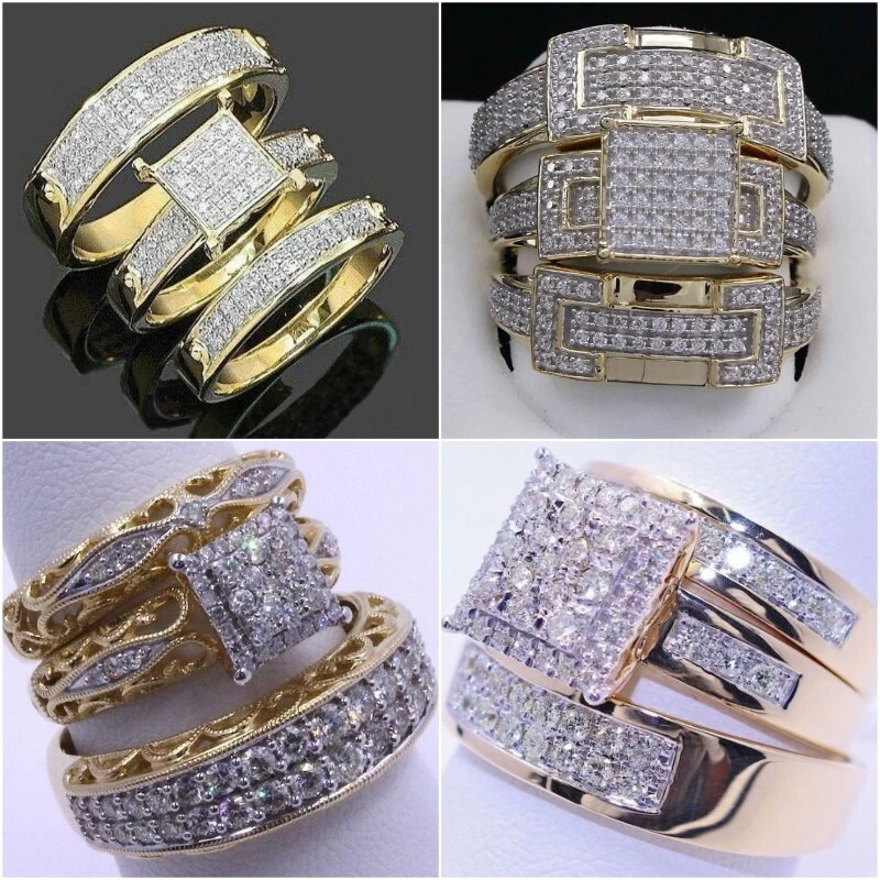 Gold cz sale rings