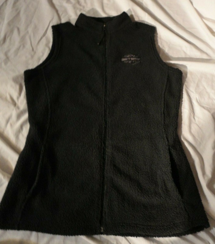 Harley Davidson Fleece Dark Charcoal gray Size Large Vest