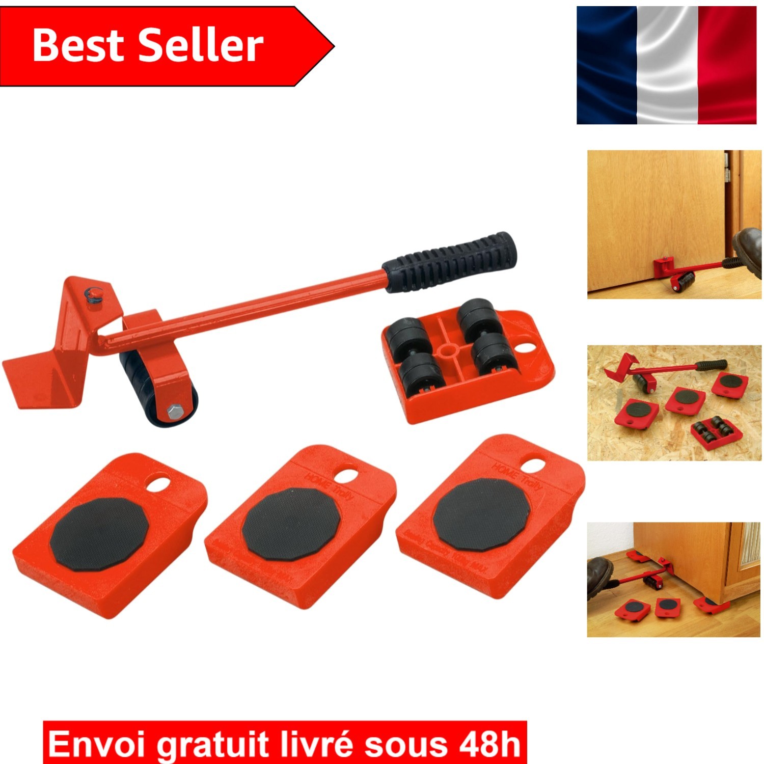 Chariots de meubles Kit Meister pour déménagement et nettoyage du salon