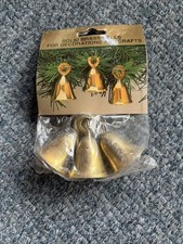Campanas vintage de latón macizo. Juego de 3 Embalaje Original Nuevo. Hecho en India